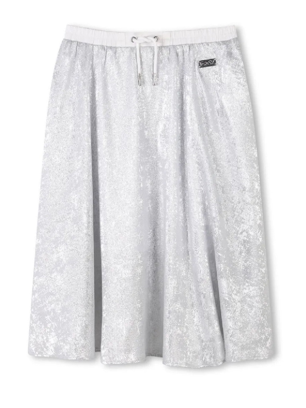 DKNY metallic drawstring skirt